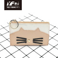 Cartera multifunción de la pu de las señoras del estilo del gato de la historieta