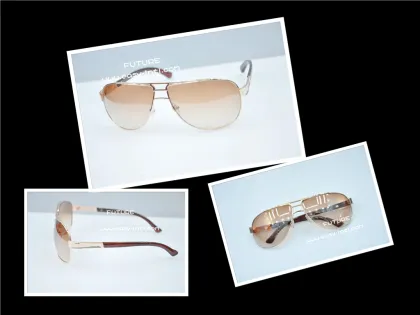 Brown Pilot glasses Double Bridge Men's Sunglasses