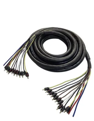 High Quality Professional 10 RCA 12 RCA Audio Cable with 3 Core 12 AWG Power Wire - Medusa Cable