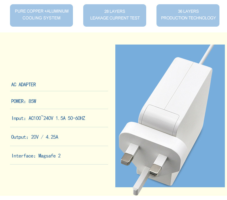 20v 4.25a uk plug apple adapter