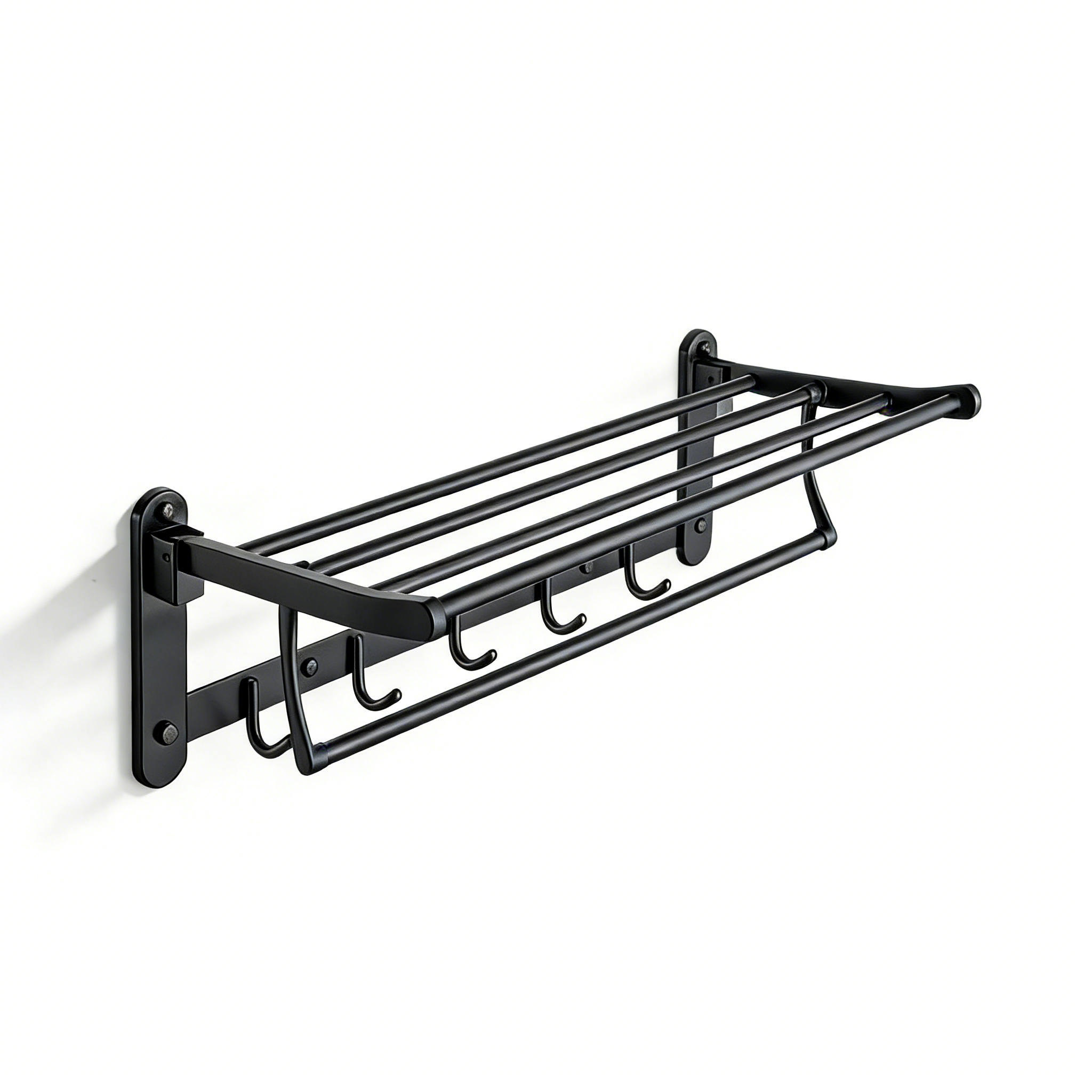 shelf with towel bar