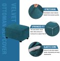 Stretch Rectangle Folding Storage Covers Ottoman Slipcovers