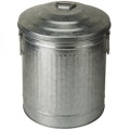 30 Liter Galvanized Tin Waste Bin with Lid