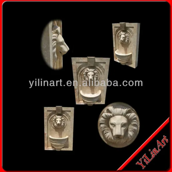 Stone Lion Head Sculpture Carving YL-W058