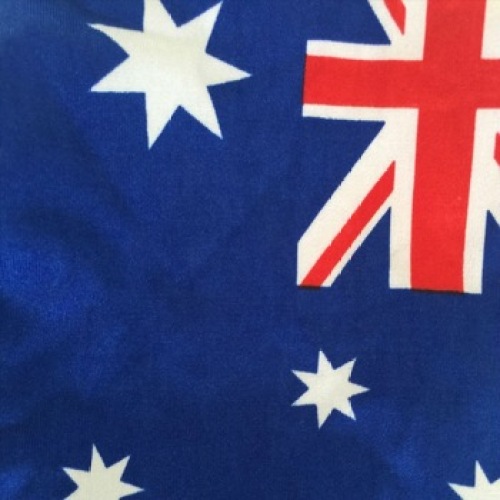 Custom National Polyester promotional Australia hand flag