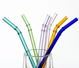 custom hand blown glass drinking straws