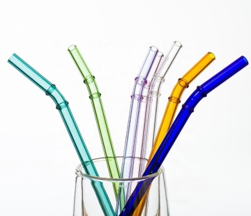 custom hand blown glass drinking straws