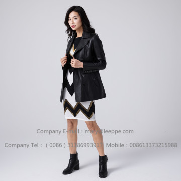 Jaket kulit domba untuk wanita