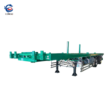 Randonnées à plat personnalisables de haute qualité à vendre: Chine Longq 20ft 40ft Container semi-remorque à bas prix