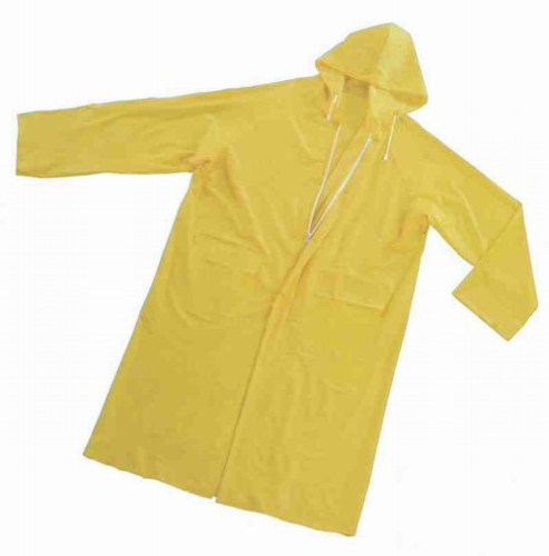 معطف واق من المطر Pvc الأصفر