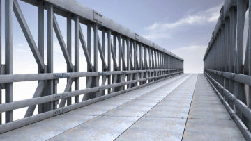 4.2m Single Lane, 7.35m Double Lane Delta Bridges / Truss Bridges / Assembly Steel Bridges