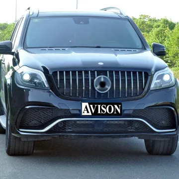 Complete PP Bumpers for Mercedes-Benz GL 2013-2015 Upgradable to GLS63 with Front Bumper Grilles