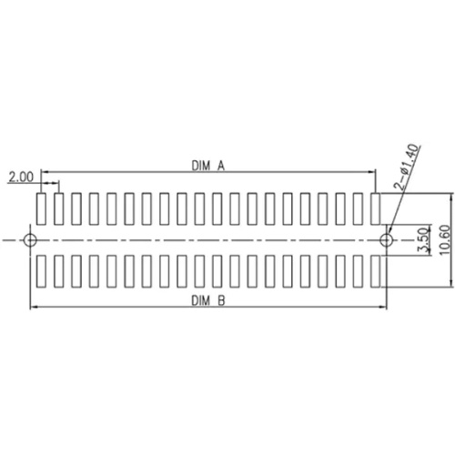 Single-Slot Male H9.3 Board-to-Board-Stecker