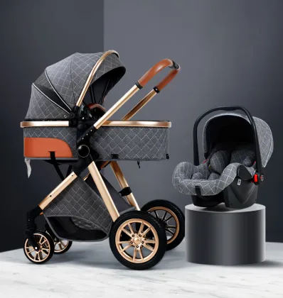 Best Quality 3 in 1 Baby Stroller: High Landscape Luxury Cradle Carrier