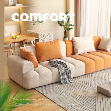Modern Luxury Flannelette Fabric Sofa Sets for Living Room