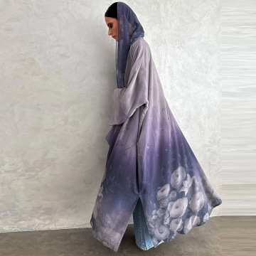 چاپ ابریشمی تابستانی شیفون Abaya با آستر