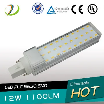 replacement plc led light 5630SMD 4 pin G24 downLight PLC Bulb 12w