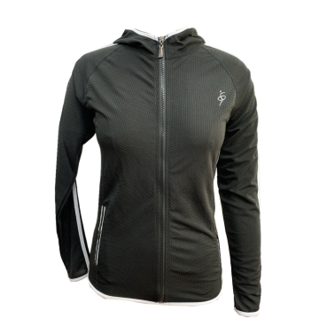 Women's knit sun-protective hoodie activewear jacket