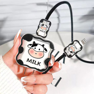 Cute Cow USB Cable Charger and Adapter for iPhone 20W: Comprehensive Protection for Apple Devices Including 11, 12 Pro, and Max