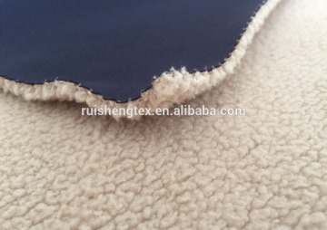 comfortable 100%polyester 75D interlock bonded tpu bonded sherpa