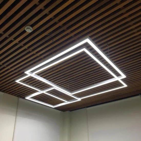 Hlinear Curved Quadrate Linear Light Series Square Ceiling Hanging Pendant Lights for Office Suspension LED Rectangle Lamp