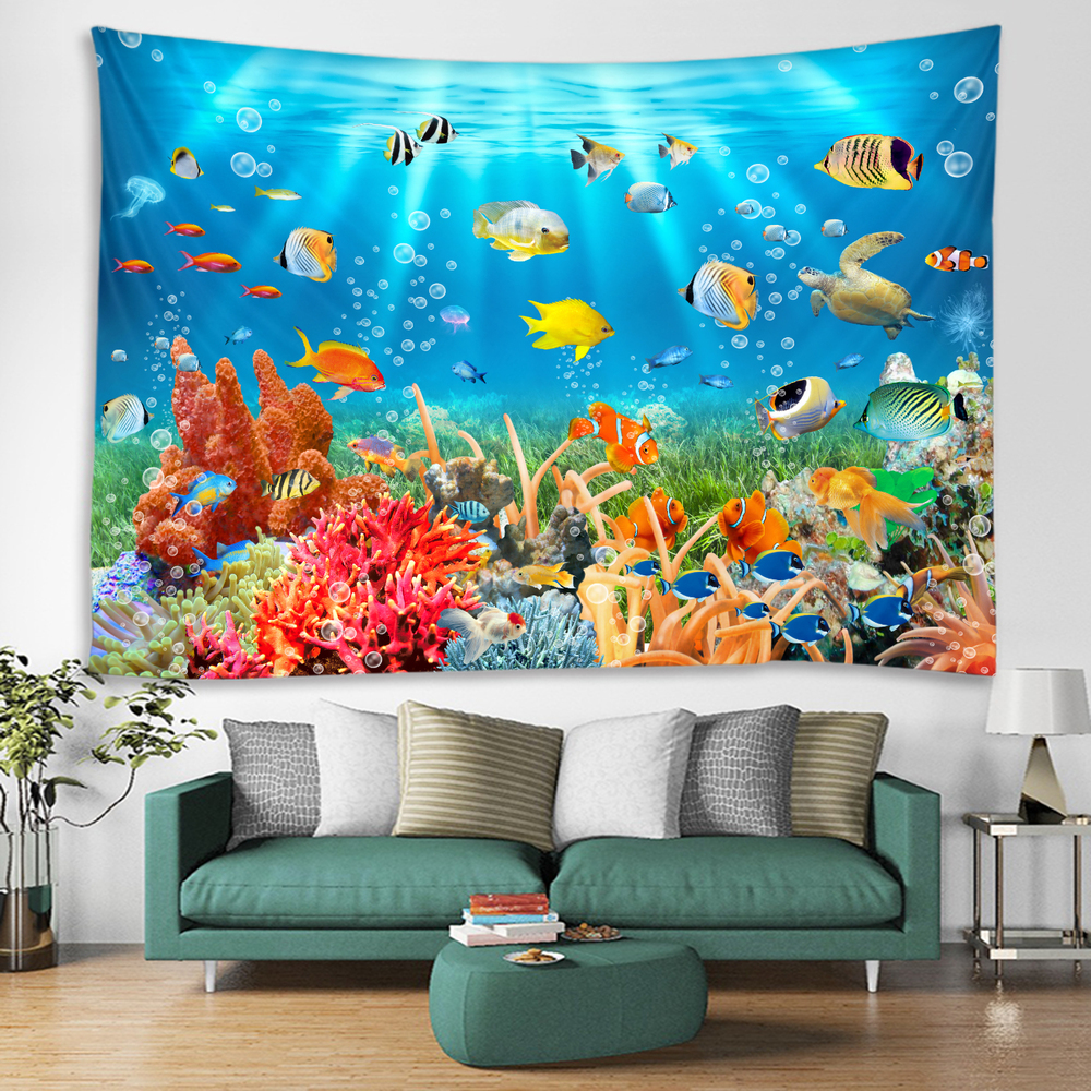 Aquatic plush decorative tapestry2024-0 (5)-05