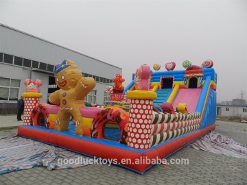 Candy theme Inflatable bouncer Castle with Certificate for Sale