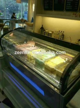 Promotion Counter Top Gelato Showcase, popsicle deep freezer showcase