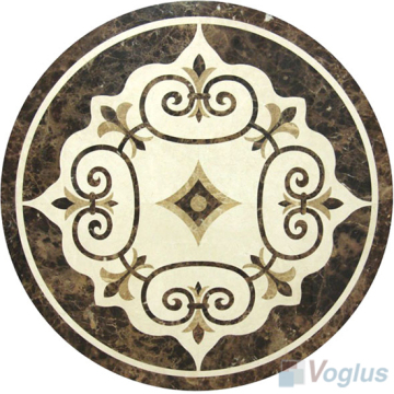 Round Waterjet Marble Mosaic Medallion