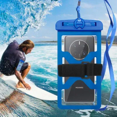 ABS PVC Transparent Touch Screen Takeaway Arm Wateproof Mobile Phone Dry Bag