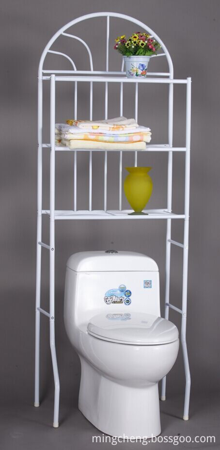 Bathroom storage rack white