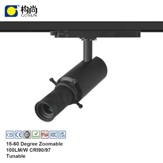 15W LED Integrated Track Lighting for Gallery Museums - Aluminum Contour Spotlight