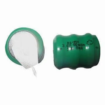 NiMH Button Cell 80mAh 3.6V Battery Pack, NiMH Button Cell Battery