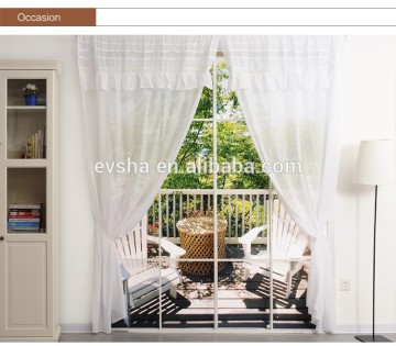 2015 new 100%polyester pleated curtain/transparent curtain