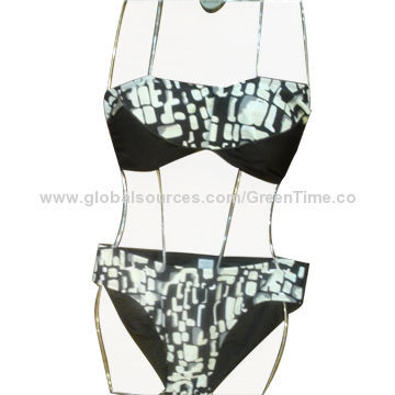 Ladies' swimwear, made of 88% polyamide and 12% elastane, customized/OEM are welcomed