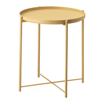 Modern Nordic Side Tables: Versatile Folding Metal Trays for Living Rooms and Bedrooms