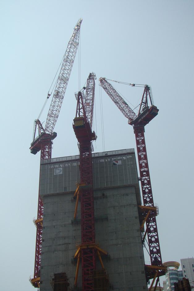 Grúa de torre de horquilla autonivelante de maquinaria de construcción