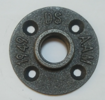 3/4" black cast iron  floor flange