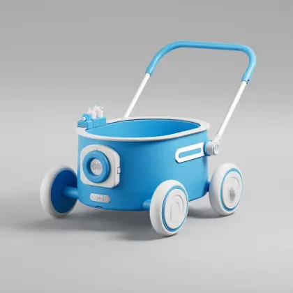 Latest Design Plastic Green Color Baby Walker for Children