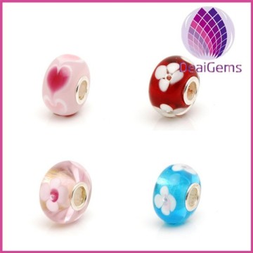 High quality big hole lampwork glass beads for making jewelry