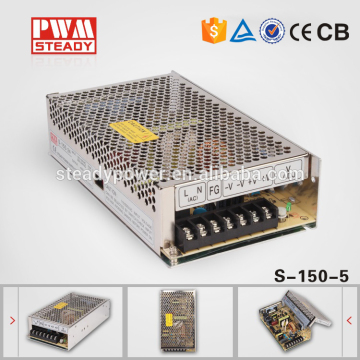 Steady CE approved 150W 5v ac/dc power converter S-150-5 110v 120v 30a ac to dc 150w external power supply