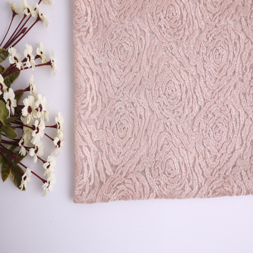 Newest Rose Flower Design Embroidery Fabric For Garment
