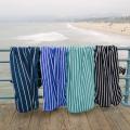 Sand Free Striped Beach Towel With Custom Logo