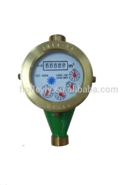 Dry dial brass cold water meter