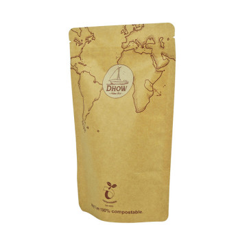 Paper compostable hachant coffee doypack emballage personnalisé