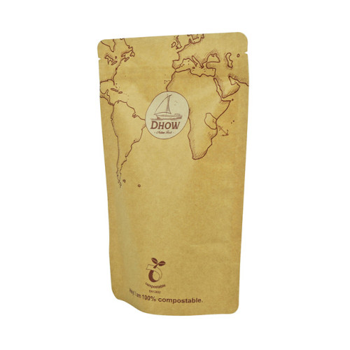 Kertas kompostable coffee doypack pembungkusan adat
