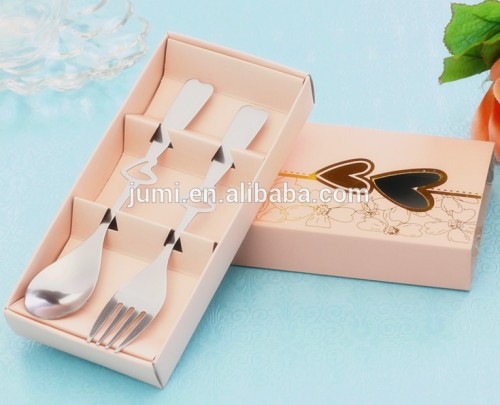 New Heart Shaped Stainless Steel Fork Spoon wedding fancy gift items