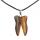 Tiger eye Tooth Necklace for Women Men Handmade Craved Stone Teeth