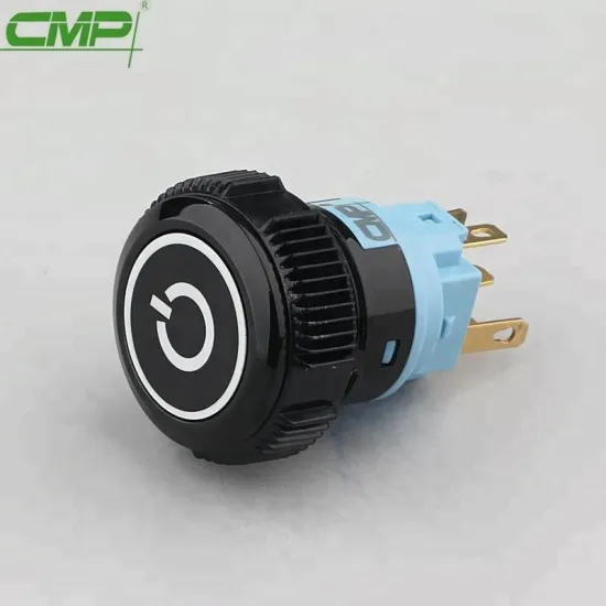 CMP SPDT momentary or latching 22mm black plastic power switch