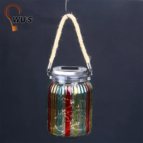 0.8w 20 warm white light solar hanging glass bottle ball decorative solar lights